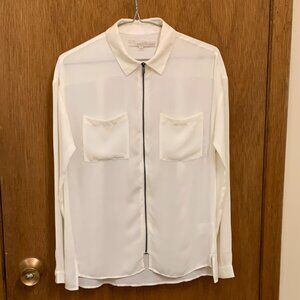 NEW - Willow & Thread - Ivory zipper shirt - Size XS